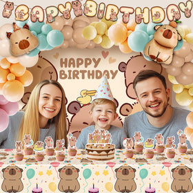 Klarvyius Capybara birthday banner brightening the space