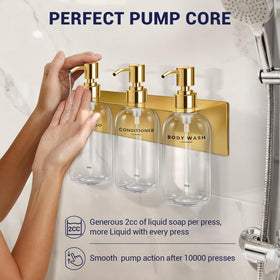 Transparent refill bottles show 500ml capacity and easy monitoring.