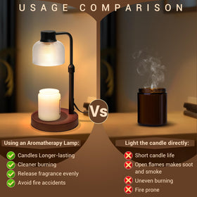 KLL Candle Warmer Lamp with dimmable settings for customizable ambiance