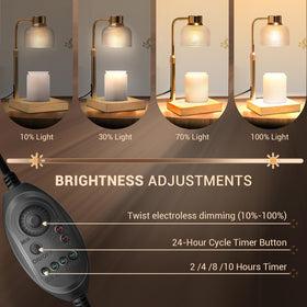 KLL Candle Warmer Lamp dimmable timer for customizable ambiance