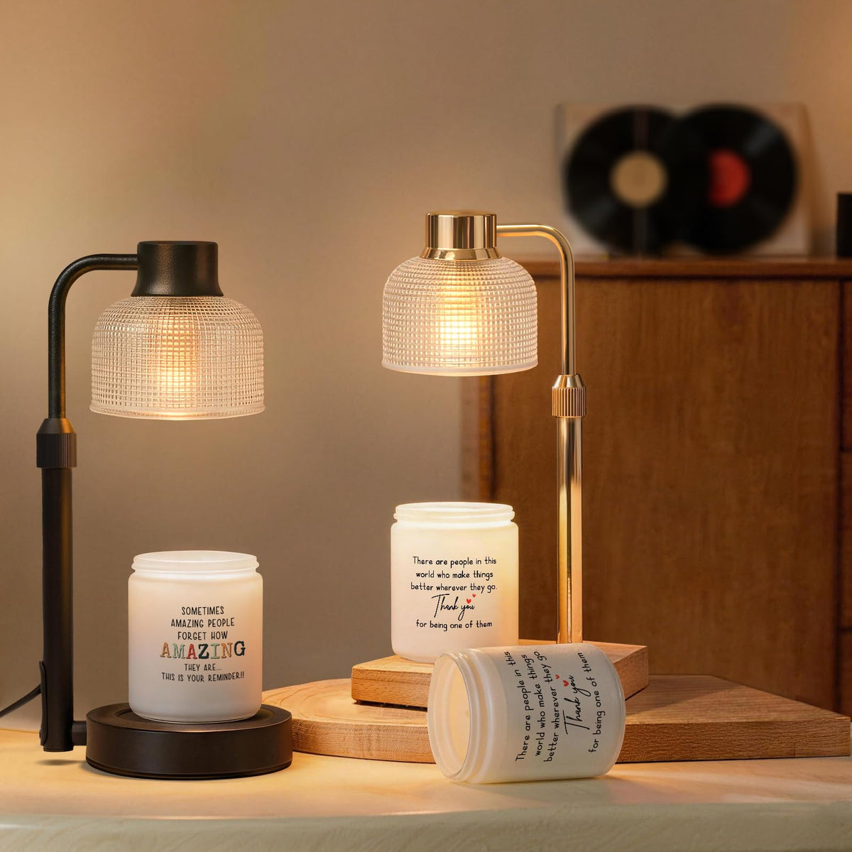 KLL Candle Warmer Lamp adds warm glow to living room or bedroom