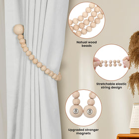 Adjustable length 16.5 inches of KLOGTSIND tiebacks fit various curtains