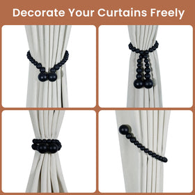 KLOGTSIND adjustable length tiebacks fit small sheers to heavy drapes.