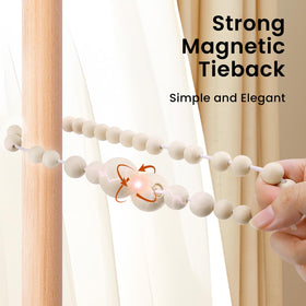 KLOGTSIND six-pack curtain ties are easy to adjust and reuse.