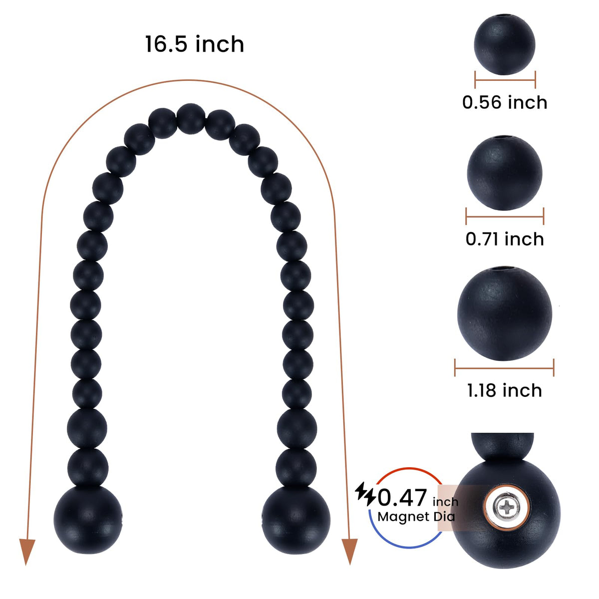 KLOGTSIND magnetic holders work on any curtain thickness with elastic cord.