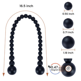 KLOGTSIND magnetic holders work on any curtain thickness with elastic cord.