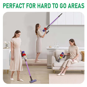 Klypticfit 28.7-inch extension adds reach for floor edges and under furniture.