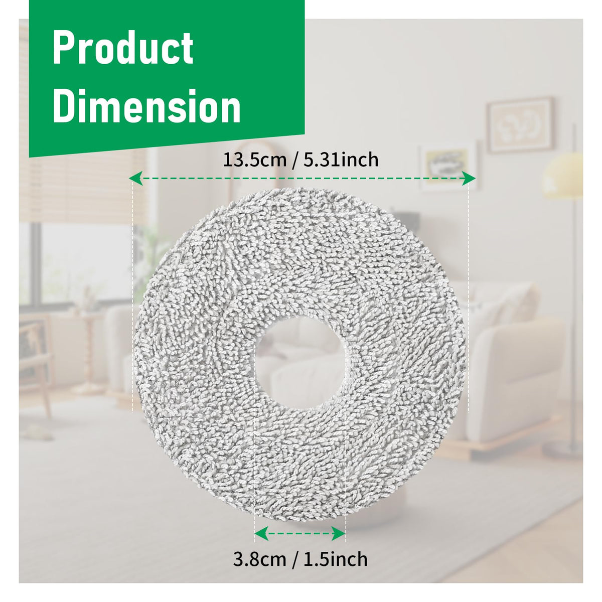 Klypticfit mop pad for Mova V50 Ultra compatible for thorough cleaning.