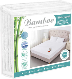 Kmall king size protector top view showing breathable bamboo surface for cooling nights