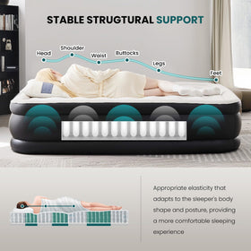 KMFurnila air mattress 660 lbs capacity supports couples with reliable, even weight distribution.