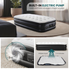 KMFurnila air mattress with reinforced heavy-duty support for even weight distribution