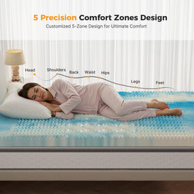 KMFurnila 5-zone topper on a dorm bed highlights multi-scene comfort