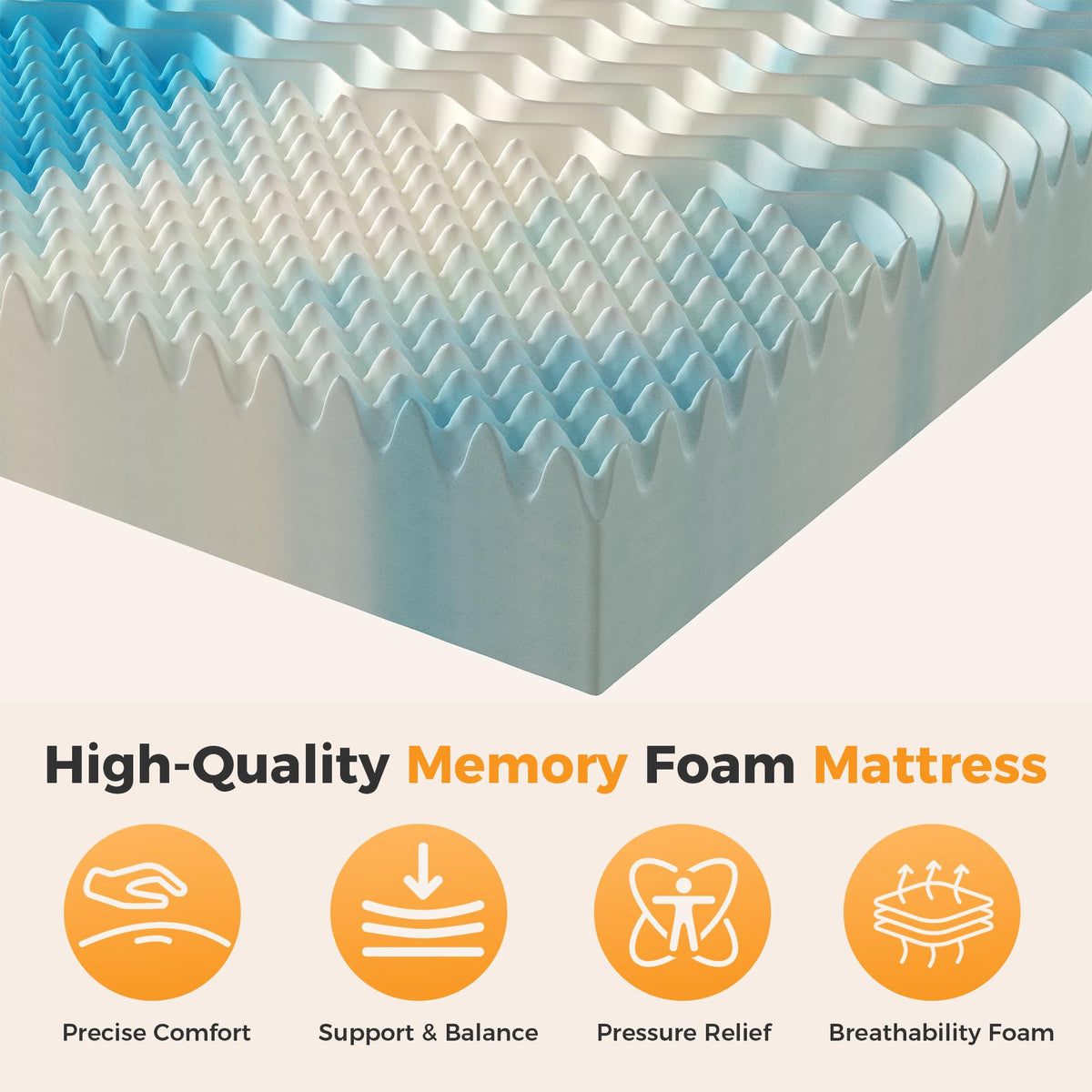 KMFurnila firm side provides supportive balance for various sleeping positions.