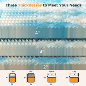 KMFurnila reversible 2-in-1 topper offers soft and firm options