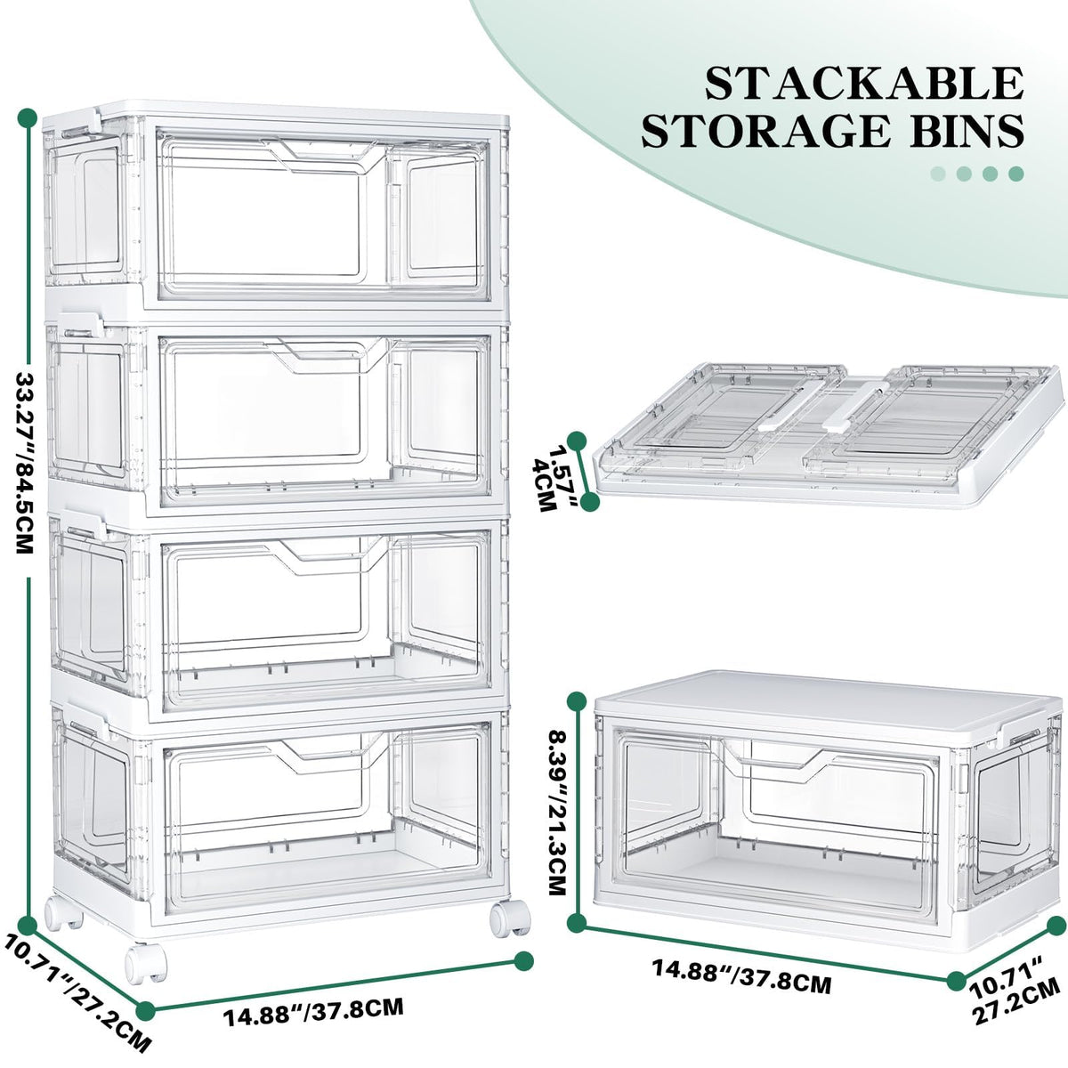Kmiectse magnetic front door closure keeps items accessible and dust-free.