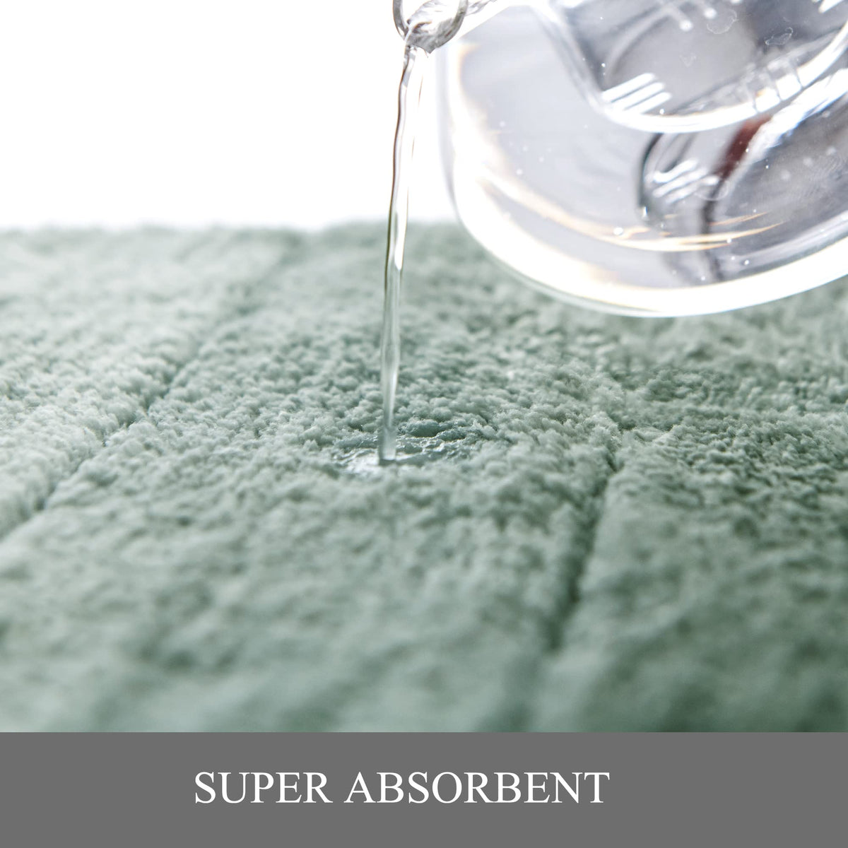 Kmson ombre bath mat absorbs moisture quickly to keep floors dry