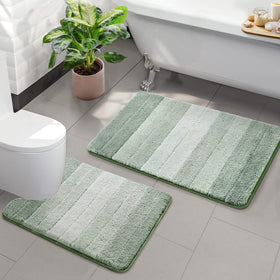Kmson ombre bath mat big rug 32x20 keeps feet dry after shower