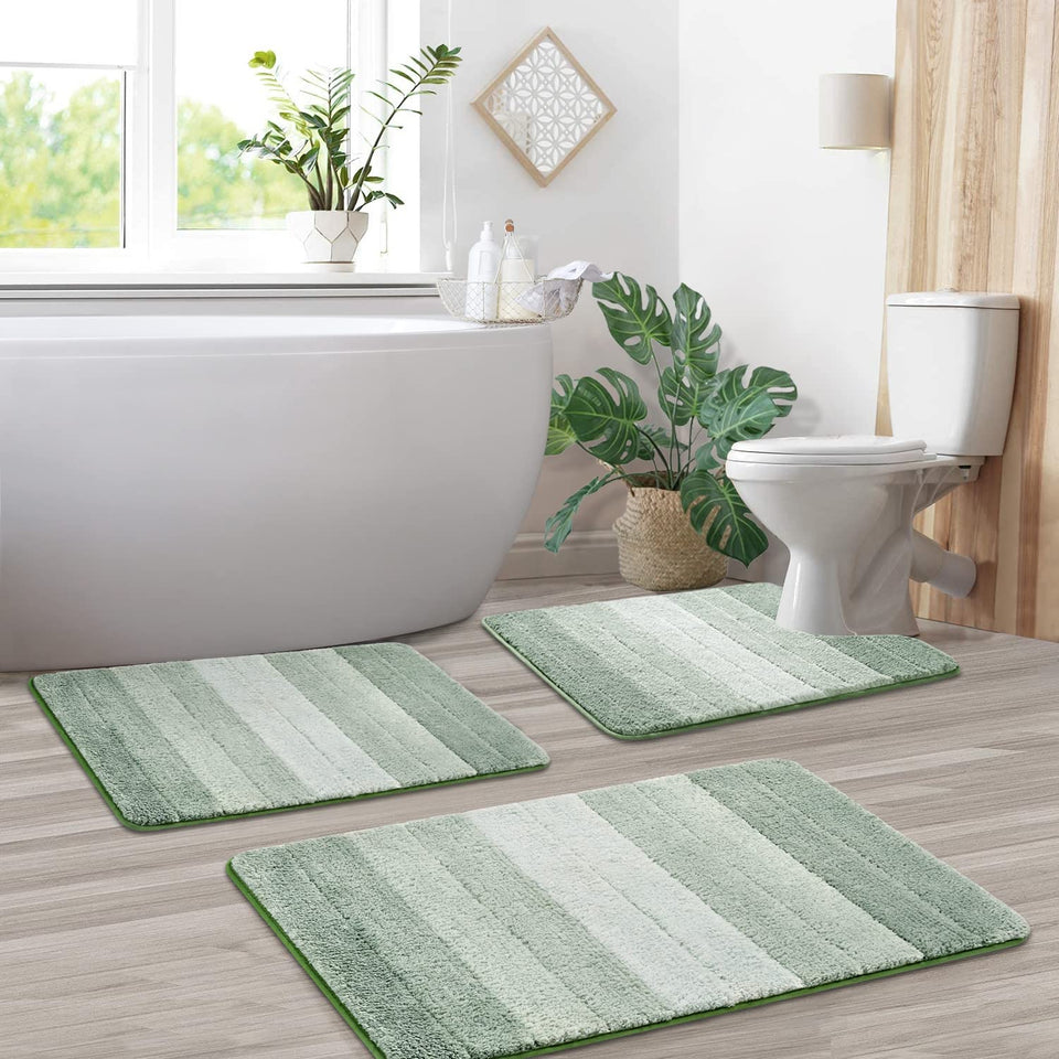 Kmson Ombre big rug bath mat plush comfort in front of vanity