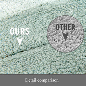 Kmson ombre bath mat with SEBS backing prevents slipping on tile