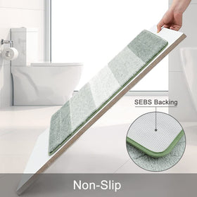 Kmson Ombre U-shaped bath mat 24x20 for superior floor coverage