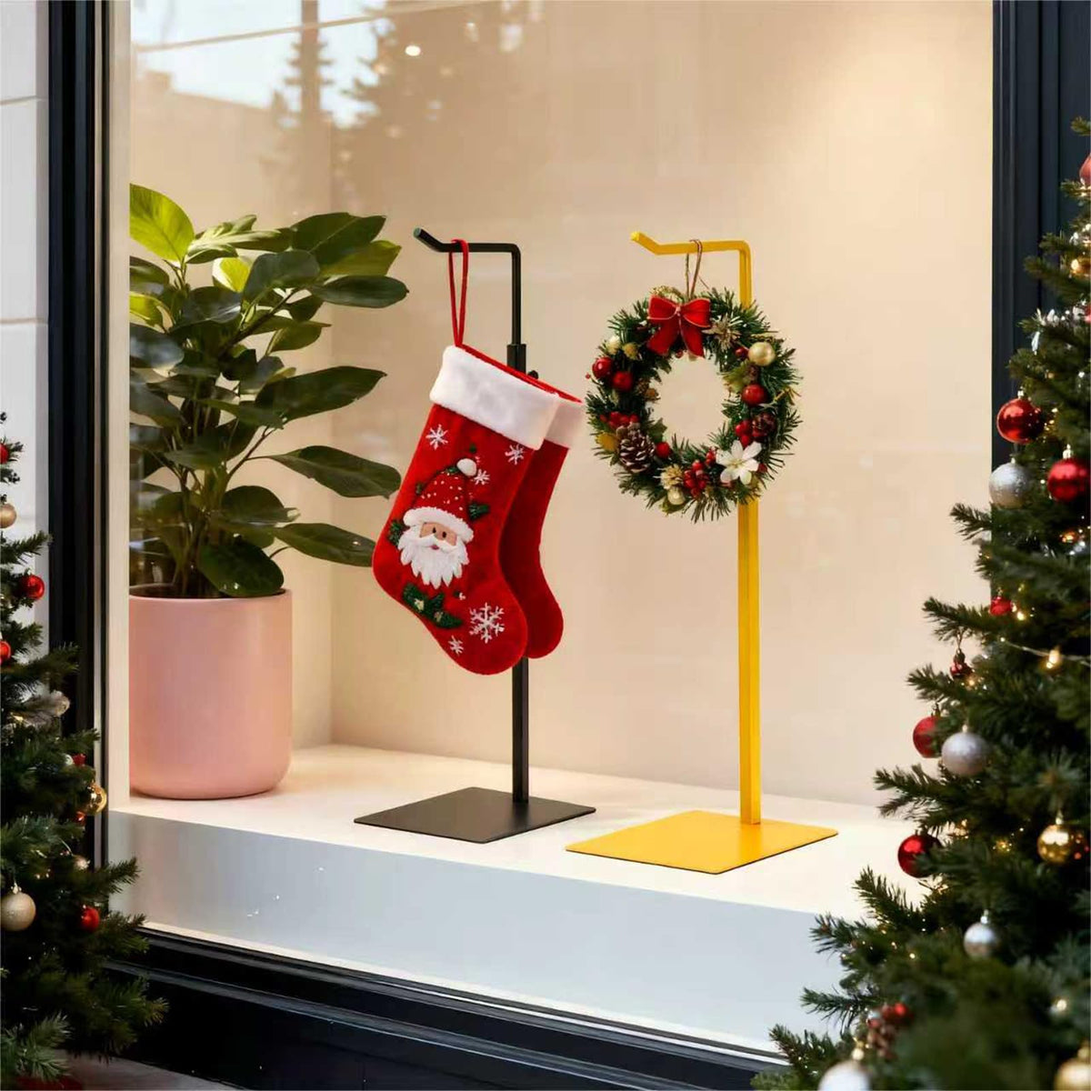 KMtilsh purse display stand on desk keeps handbags organized and easy to reach