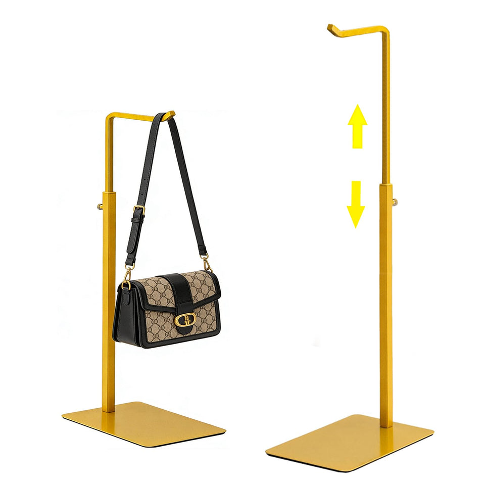 KMtilsh purse holder front view with elegant display and sturdy support