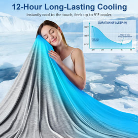 KMUSET cooling blanket dual-sided design offers instant cooling and breathable comfort