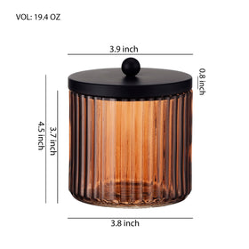 Two-pack KMwares canisters neatly display cotton balls for easy access.