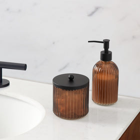 Versatile bathroom storage for floss picks and pads in KMwares dispenser.