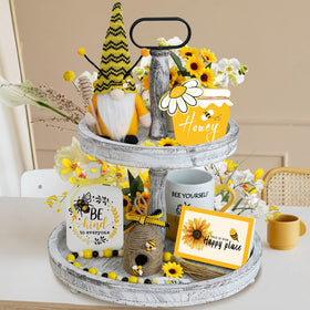 KnomeKo Bee hive decor boosts farmhouse warmth on countertops or coffee bars.