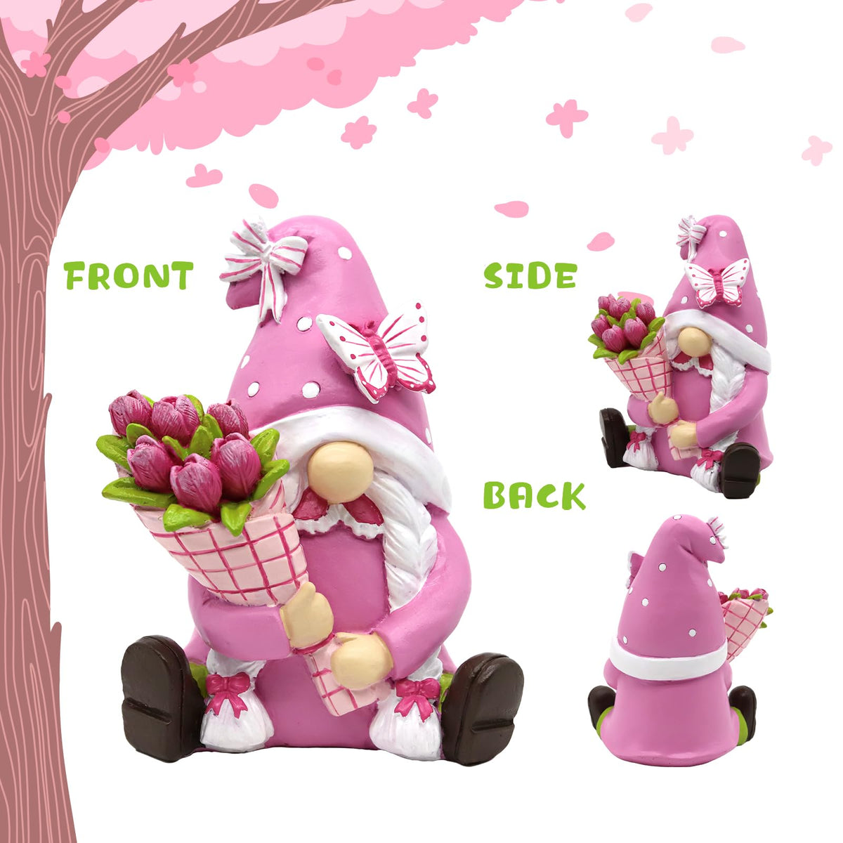 KnomeKo home office decor gnomes add playful spring vibes to desks.