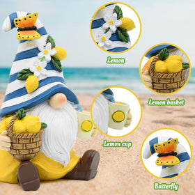 KnomeKo lemon-gnome resin figure suitable as a kitchen or dining table centerpiece.