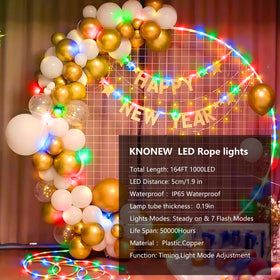 KNONEW rope light in a bedroom adds soft ambience.