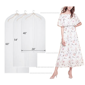 Kntiwiwo dust-proof clear garment bag with durable zipper protecting clothes