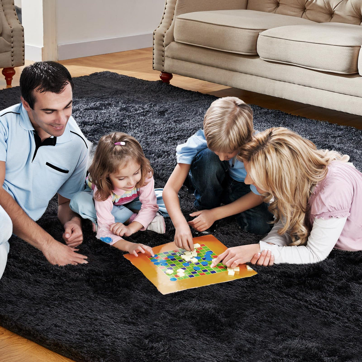 KNZE baby play area rug offers soft, safe floor time.
