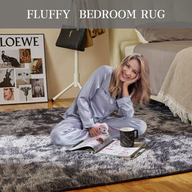 KNZE shag rug close-up shows plush texture underfoot for everyday comfort