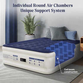 KNZZO queen air mattress with waterproof design stays dry.