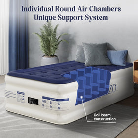 KNZZO twin air mattress with waterproof, anti-puncture design protection