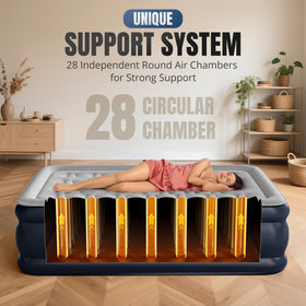 KNZZO 18-inch top height provides elevated, comfortable sleeping.