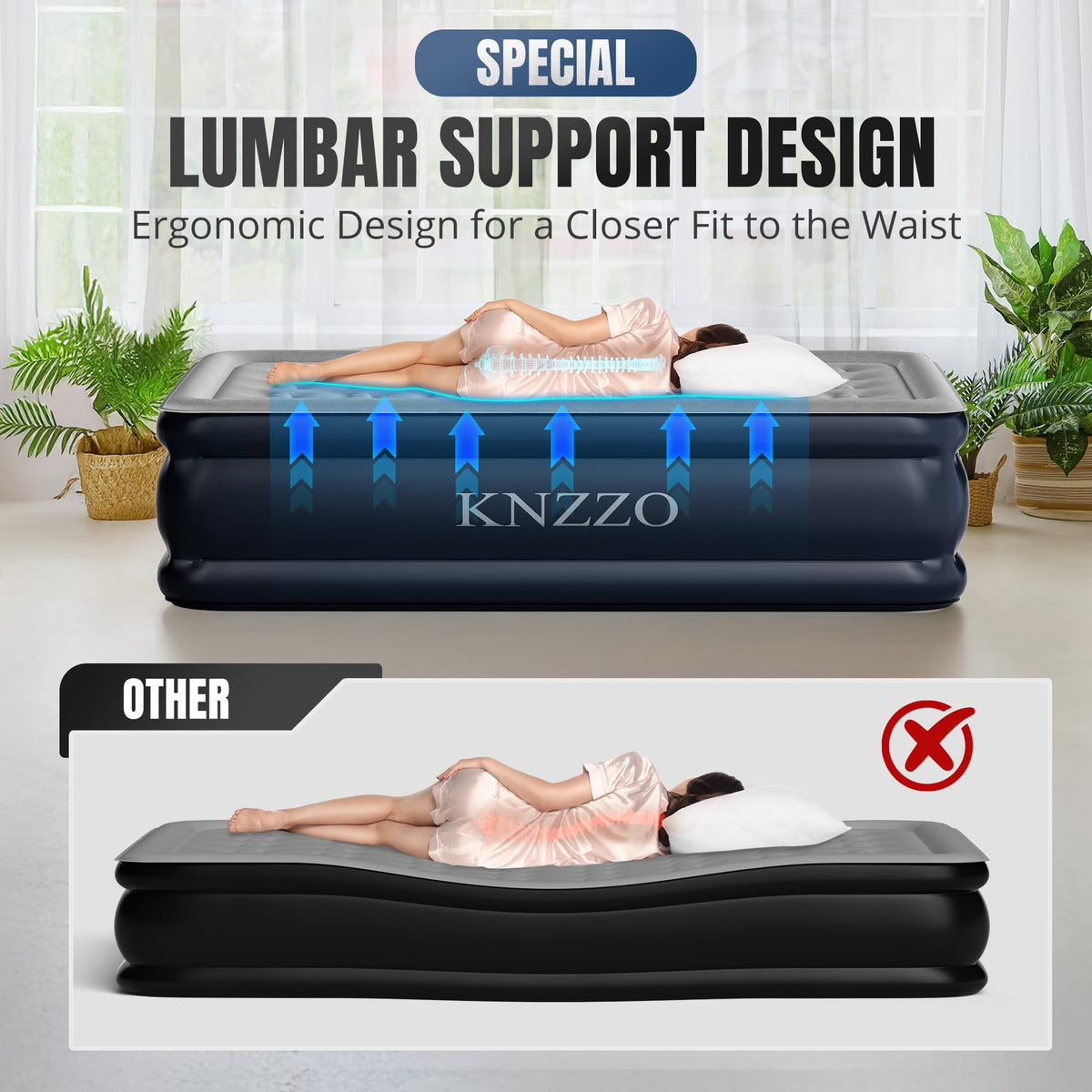 KNZZO ergonomic surface stays comfortable after long use.