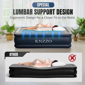 KNZZO twin air mattress guest-bedroom-use provides quick, comfortable sleeping.