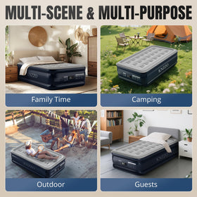 KNZZO twin air mattress indoor-outdoor-use ideal for versatile trips.