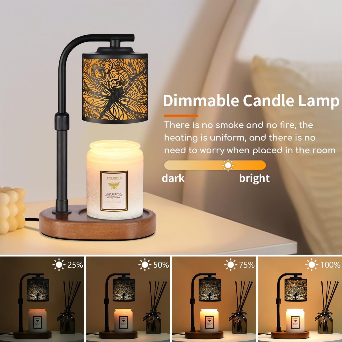 Kobodon wax melt warmer works with jars and tealights for versatile use.