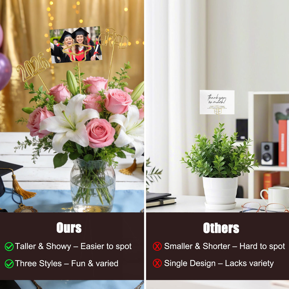 Kockuu grad word photo holder stand suitable for class of 2026 celebrations.