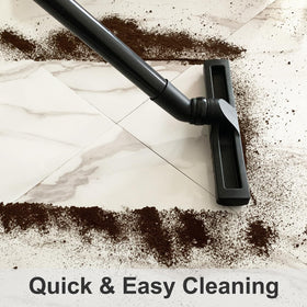 Kodahome front inlet design captures larger dust before it escapes.