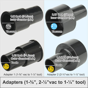 Kodahome adapter 2-1/2 inch fits larger hoses and ports for speed.