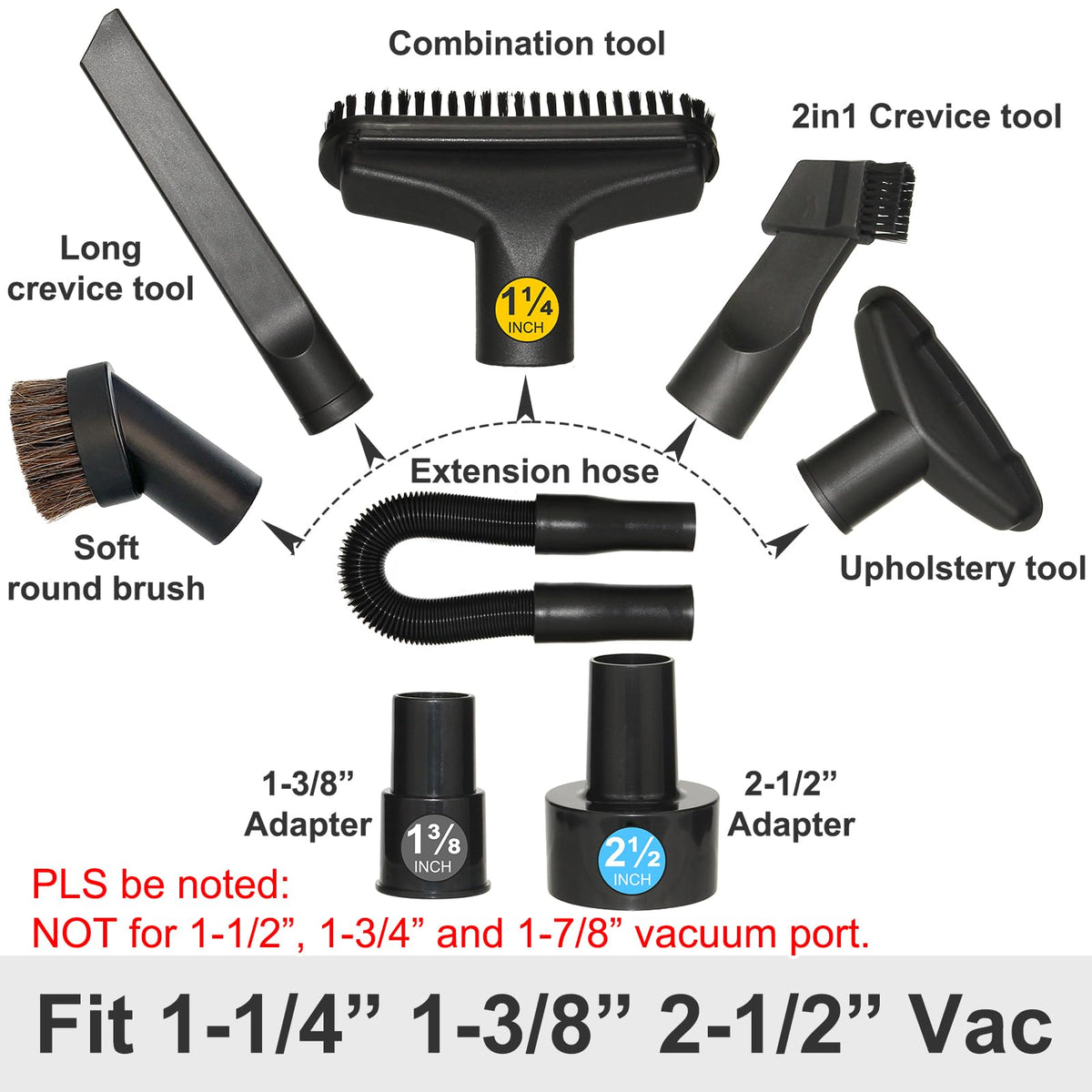 Kodahome long crevice tool reaches deep gaps and vents.
