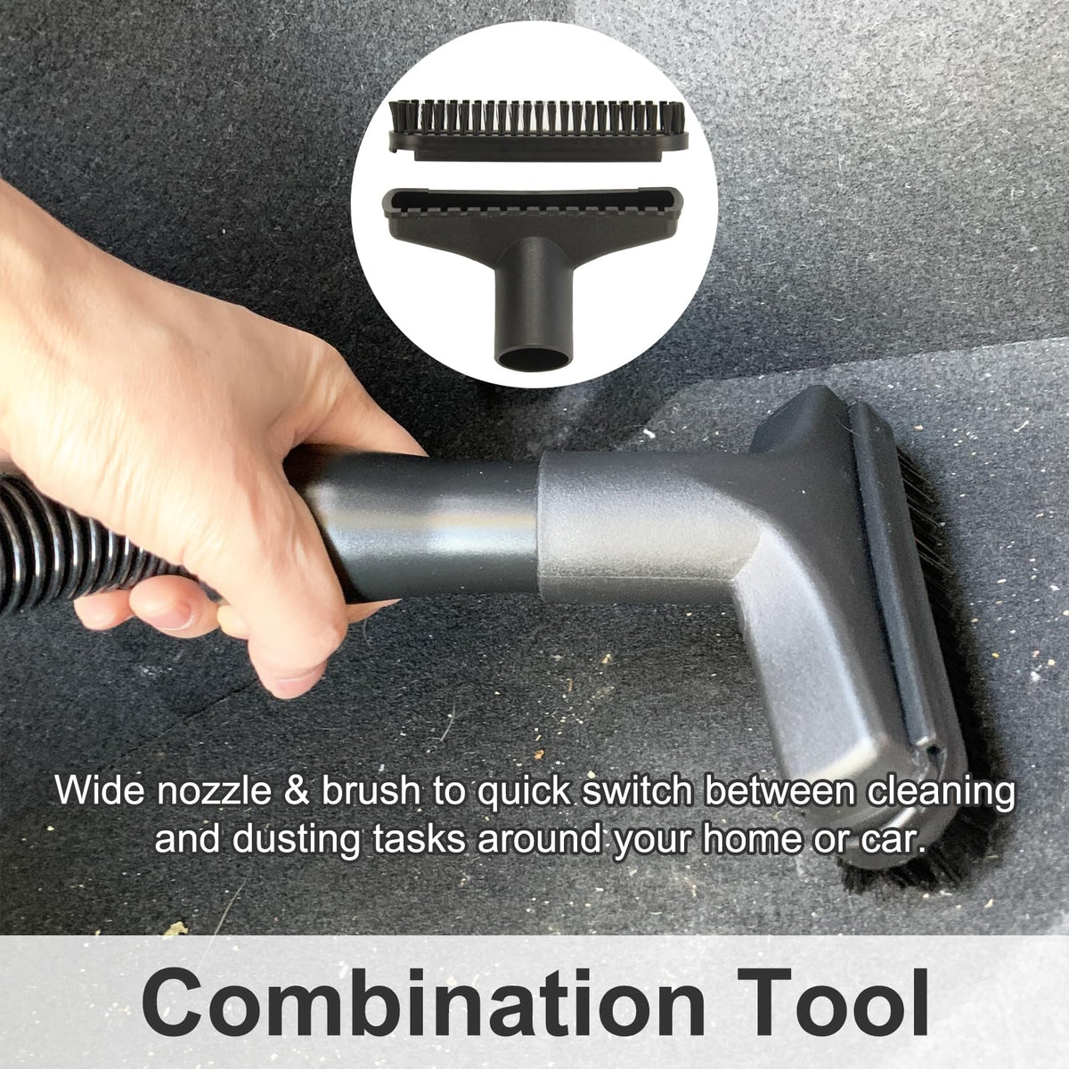 Kodahome upholstery tool cleans seats and fabrics effectively.