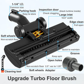 Kodahome Turbo Brush Head compatible with major shop vac brands