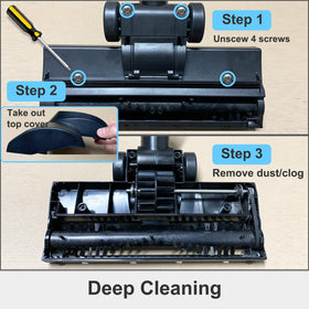 Kodahome Turbo Brush Head large wheels improve directional control